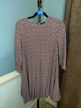 long sleeve a line dress Ladivine CD243 - Long Sleeve Chiffon A-Line Dress 8 / Black